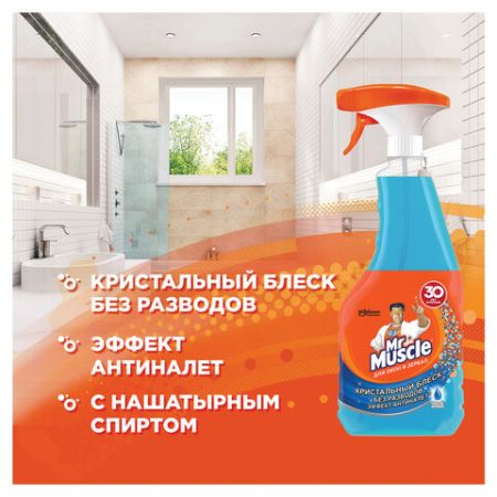 Средство для мытья стекол и зеркал 530мл Мистер Мускул После дождя 1/12 (Тендер)