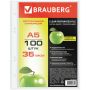 Перфофайлы А5 100шт вертикальные (148х210 мм) 35 мкм BRAUBERG 1/20