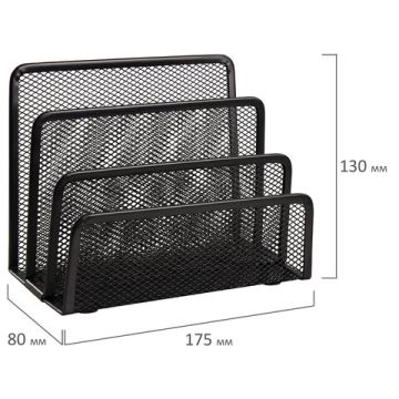 Набор настольный из металла 4 предмета черный Germanium BRAUBERG 1/10