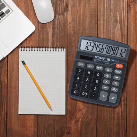 Калькулятор настольный STAFF PLUS DC-111 (180x145мм) 12 разр дв. питание + батарейка 1/1