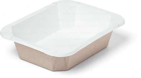 Контейнер бумажный 800мл 226x145x50мм крафт ламин OSQ OCTOBOX (кр 470101,470103) 50/400