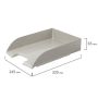 Лоток горизонтальный для бумаг 320х245х65мм серый Office style Brauberg 1/12 (Клиент)
