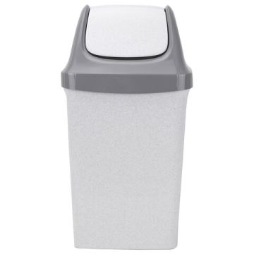 Ведро-контейнер 25л с крышкой (качающейся) для мусора, Свинг 58х32х28см серое IDEA 1/5 (клиент)