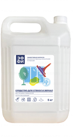 Средство для мытья стекол и зеркал канистра 5л Эффективная формула ЭФФИ (Эксперт 1000) 1/4 
