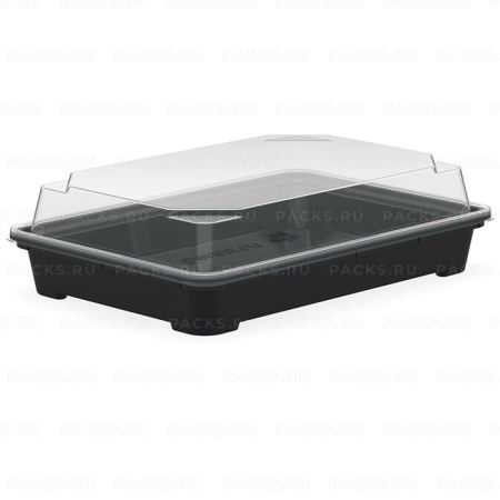 Контейнер (178х123х47) 700мл дно для суши черн Оптима Перинт 450/450