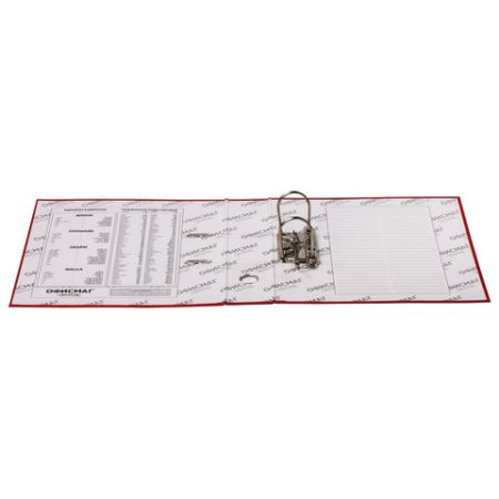 Папка-регистратор А4 75мм ОФИСМАГ покрытие из ПВХ красная 1/20