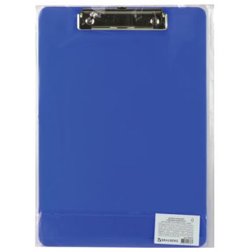 Доска-планшет с прижимом А4 315х225мм 2мм сверхпроч пластик синяя SOLID BRAUBERG 1/24/96 (Клиент)