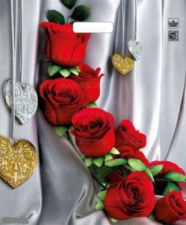 Пакет с вырубной ручкой (38х45)-60 Цветы страсти ламинат Тико 50/500 