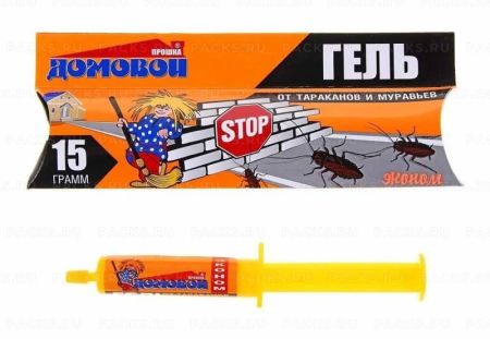 Средство от тараканов и муравьев Домовой Тройной удар Гель  шприц 15г 1/110