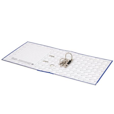 Папка-регистратор А4 50мм BRAUBERG, прочная, с уголком,синяя, с покрытием из полипропилен