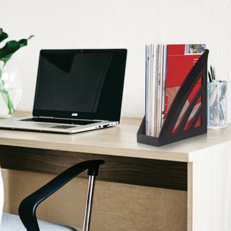 Лоток вертикальный для бумаг 245х90х285мм черный Office style Brauberg 1/10 (Клиент)