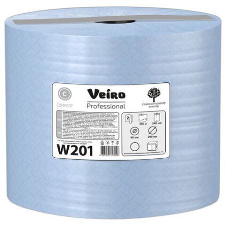 Бумага протирочная VEIRO (Система W1) (2 шт) 1000л в рулоне 24х35см 2-слойная Comfort (клиент)