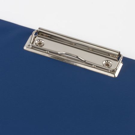 Папка-планшет BRAUBERG, А4 (340х240 мм), с прижимом и крышкой, картон/ПВХ, РОССИЯ, синяя (клиент)