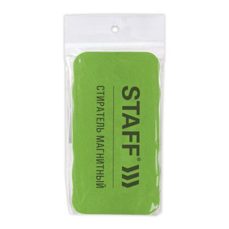 Стиратель магнитный для магнитно-маркерной доски (57х107 мм), упаковка с подвесом, STAFF, 1/12