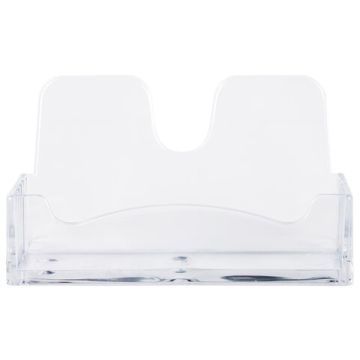 Подставка для визиток 40х100х55мм настольная прозрачная BRAUBERG CLASSIC 1/25 (Клиент)