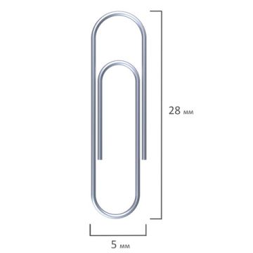 Скрепки 28мм 100шт оцинкованные STAFF 1/10/300