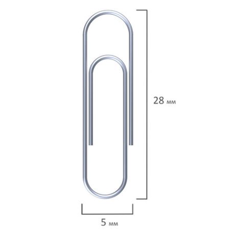Скрепки 28мм 100шт оцинкованные STAFF 1/10/300