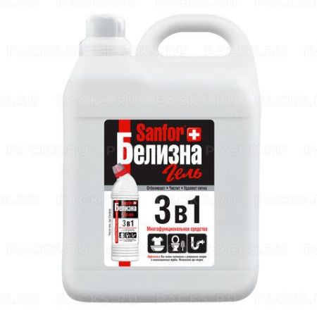 Отбеливатель белизна-гель 5л Sanfor 3в1  1/2
