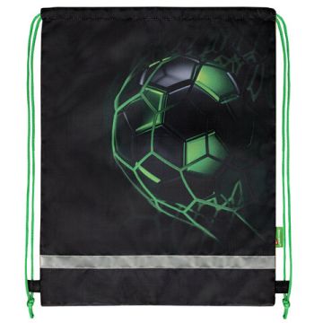 Мешок для обуви 46х36см светоотражающая полоса BRAUBERG KIDS Green Ball 1/60 (Клиент)