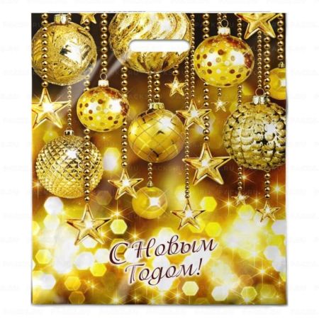 НГ Пакет с вырубной ручкой (38х47)-60 Вечеринка 50/500