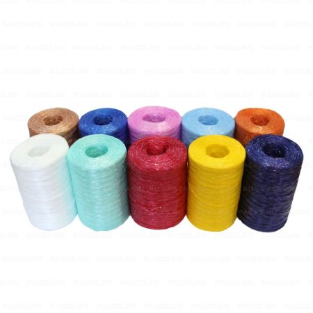 Нить полипропиленовая мочальная вязальная цвета в ассортименте (100г) 1/70