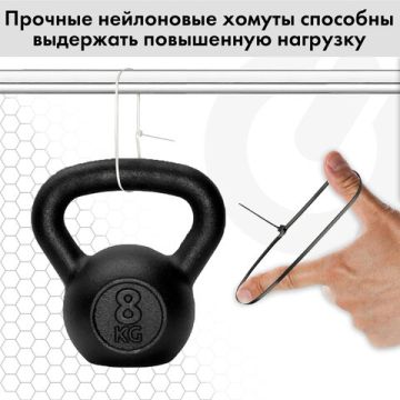 Хомуты (стяжки) нейлоновые 2,5ммх200мм комплект 100шт SONNEN белые 1/50/250 (Клиент)