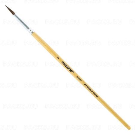 Кисть пони круглая №3 Пифагор 1/30/2400