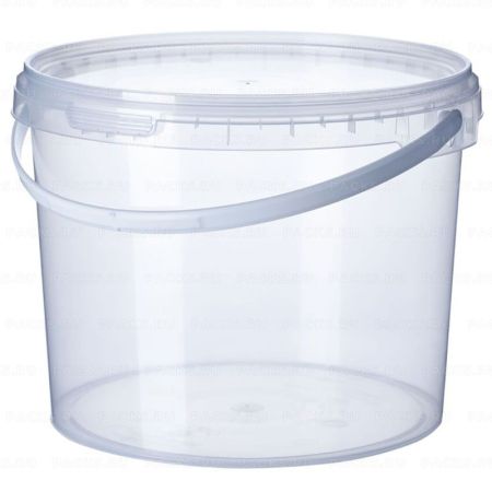 Ведро пищевое прозрачное 1,1л (крышка 468247) 240/240