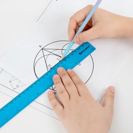 Линейка 30см пластиковая гибкая неоновая ассорти BRAUBERG 1/30 (Клиент)