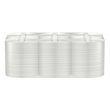 Полотенца бумажные рулон 1сл 180м VEIRO (Система H1) Basic белые 1/6 (клиент)