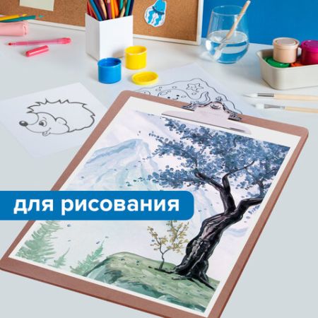 Доска-планшет с прижимом А3 32х46см МДФ BRAUBERG ECO 1/24 (клиент)