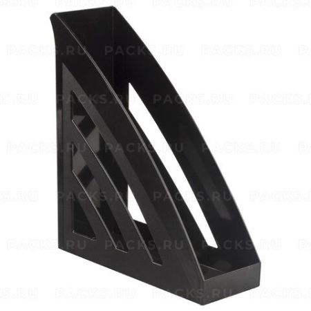 Лоток вертикальный для бумаг 245х90х285мм черный Office style Brauberg 1/10