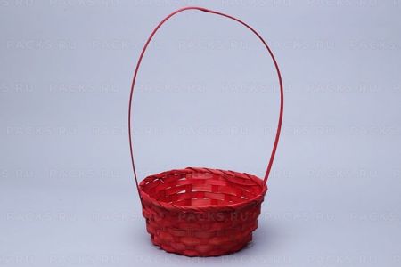 Корзина плетеная 35х20х9см красная бамбук 1/1