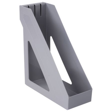 Лоток вертикальный для бумаг 265х100х285мм серый Brauberg 1/12