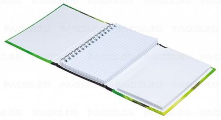 Блокнот 80-50л А6 клетка с тверд обложкой на резинке Patternstyle 1/28