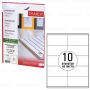 Этикетка самоклеящаяся 105х57мм 50л 10этикеток белая TANEX 1/20 (клиент)