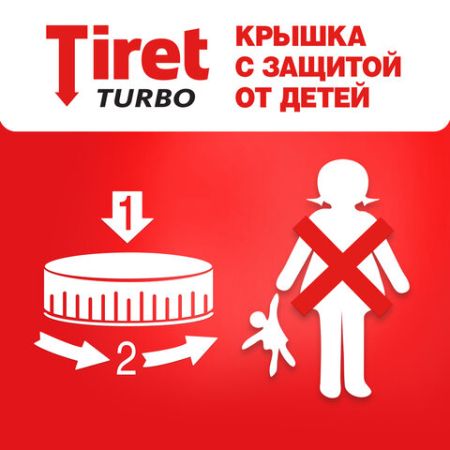 Средство жидкое 500мл Tiret (Тирет) Турбо гель для прочистки канализационных труб 1/12