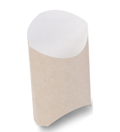 Коробка бумажная для картофеля фри 110х54х111мм крафт ламинированный OSQ Fry М 50/900