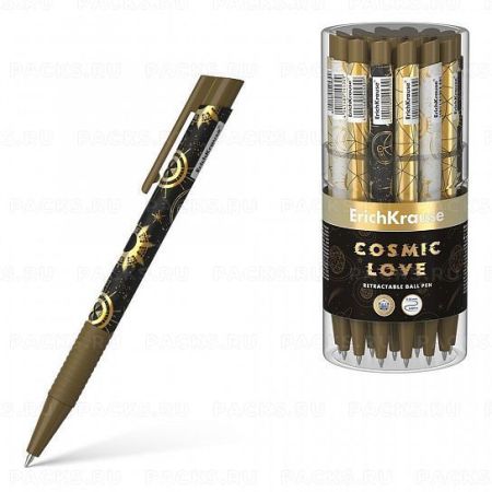 Ручка шариковая автомат синяя 0,7мм линия 0,35мм ERICH KRAUSE Magic Sky Matic&Grip 1/24