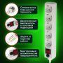 Сетевой фильтр 1,8м SONNEN U-351 5 розеток с заземлением 10 А белый 1/40 (Клиент)