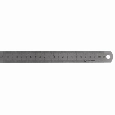 Линейка 30см металлическая BRAUBERG 1/20/200