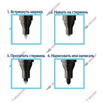 Маркер для шин и резины белый 2-4мм круглый наконечник Е-8050/49 EDDING 1/10