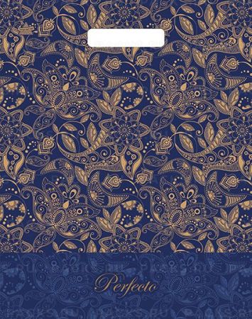 Пакет с вырубной ручкой (30х37)-90 Перфекто Узоры Тико 25/400