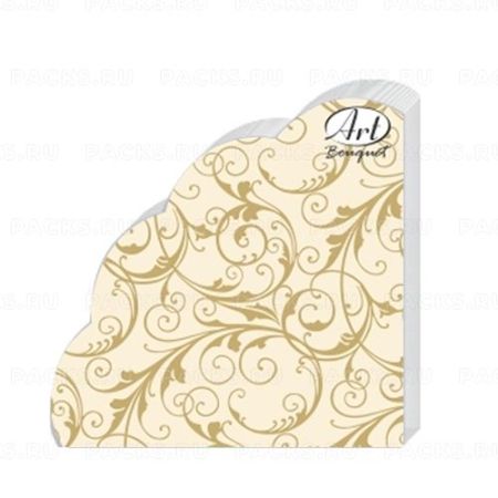 Салфетки 3-сл d 32 см  Rondo Очарование на кремовом (12) 1/15