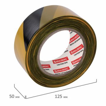 Сигнальная лента желто-черная (50х200) ГРАНДМАСТЕР основа полиэтилен 1/36 (клиент)