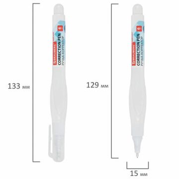 Корректор-ручка 6 мл пластик. наконечник BRAUBERG 1/12