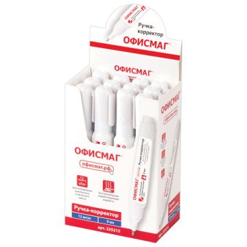 Корректор-ручка 9 мл метал. наконечник ОФИСМАГ 1/12