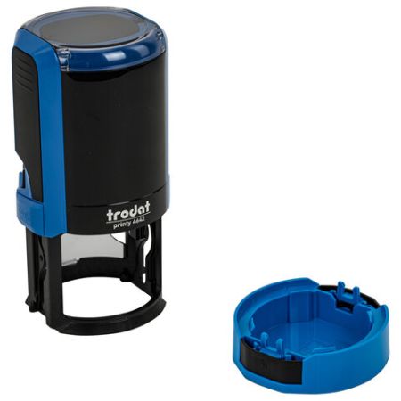 Оснастка для печатей оттиск D=42мм синий TRODAT 4642 PRINTY 4.0 корпус синий крышка подушка (клиент)