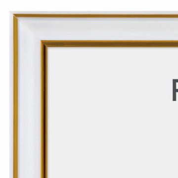 Фоторамка BRAUBERG 21х30см пластик белая с двойной позолотой 1/25 (Клиент)