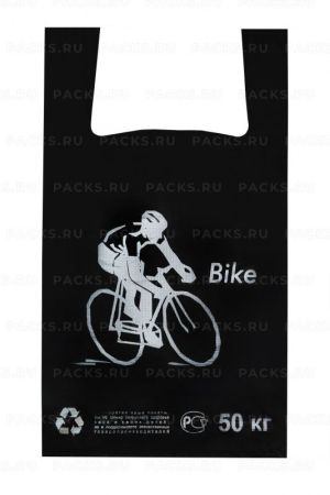 Пакет Майка ПНД (34+18)х55-24 50кг БАЙК синий МПласт 100/1000 